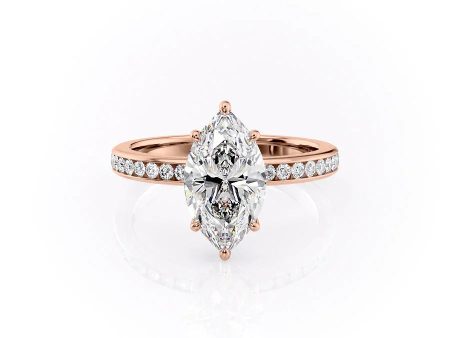 The Marilyn Set With A 4 Carat Marquise Moissanite For Discount