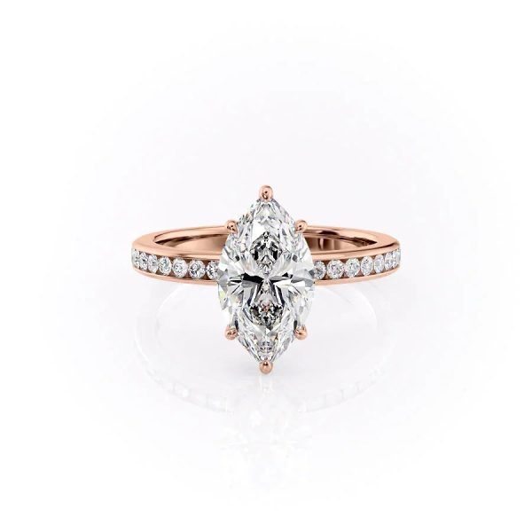 The Marilyn Set With A 4 Carat Marquise Moissanite For Discount