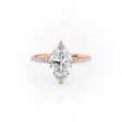 The Pave Crown Kamellie Set With A 3.5 Carat Marquise Moissanite Cheap