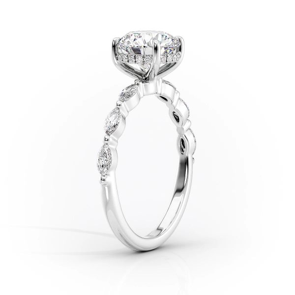 The Lucia Set With A 5 Carat Marquise Moissanite For Discount