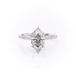 The Pave Madison Set With A 5 Carat Marquise Moissanite Hot on Sale