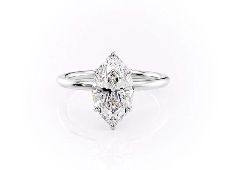 The Luna Set With A 4.5 Carat Marquise Moissanite Online