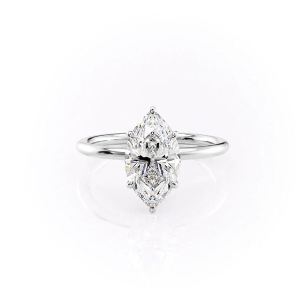 The Luna Set With A 4.5 Carat Marquise Moissanite Online