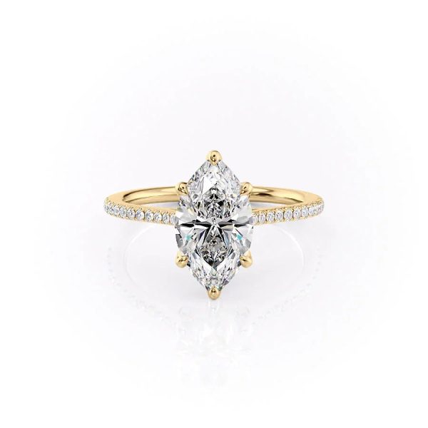 The Pave Madison Set With A 1.5 Carat Marquise Moissanite Discount