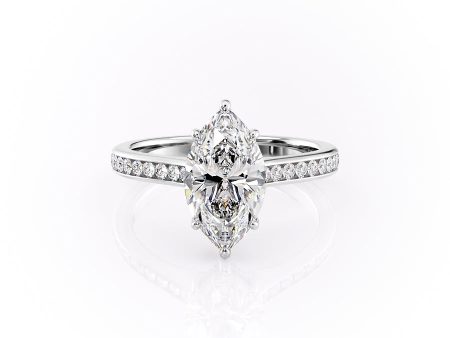 The Cameron Set With A 4 Carat Marquise Moissanite Online