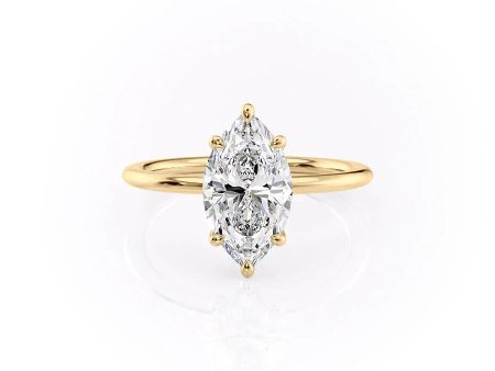 The Ashley Set With A 1.5 Carat Marquise Moissanite Online now