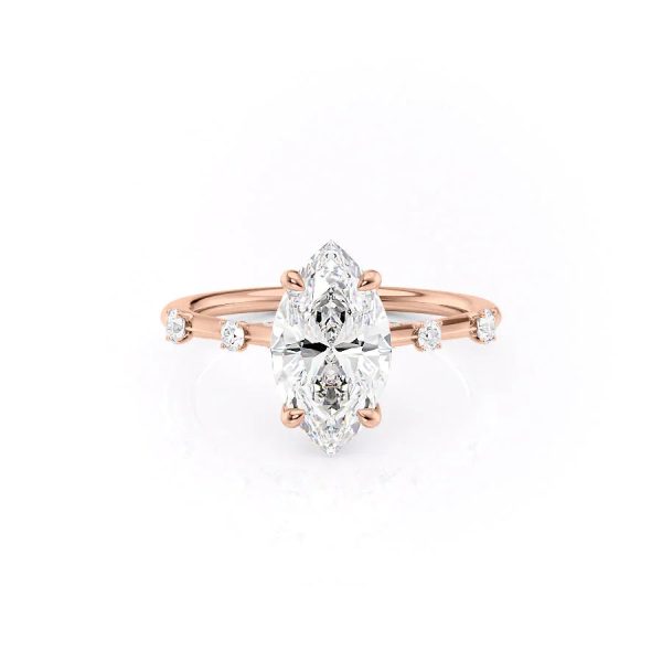 The Serena Set With A 3 Carat Marquise Moissanite Online Hot Sale