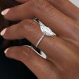 The Pave Crown Kamellie Set With A 5 Carat Marquise Moissanite Fashion