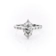 The Monica Set With A 4.5 Carat Marquise Moissanite Hot on Sale