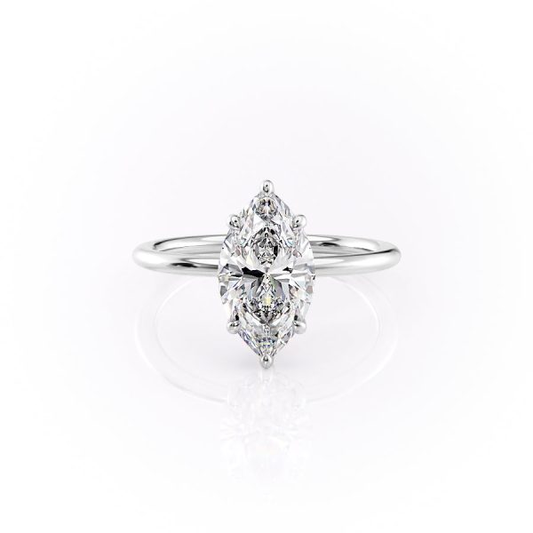 The Sandra Set With A 3.5 Carat Marquise Moissanite Fashion