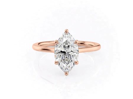 The Lexie Set With A 3.5 Carat Marquise Moissanite Cheap