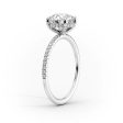 The Pave Crown Kamellie Set With A 1.5 Carat Marquise Moissanite Online Sale