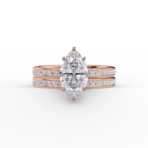 The Marilyn Set With A 4 Carat Marquise Moissanite For Discount