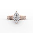 The Caroline Set With A 2.5 Carat Marquise Moissanite on Sale