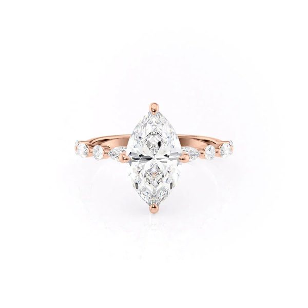 The Lindsey Set With A 5 Carat Marquise Moissanite Online