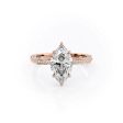 The Caroline Set With A 2.5 Carat Marquise Moissanite on Sale