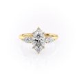 The Lauren Set With A 3.5 Carat Marquise Moissanite Hot on Sale