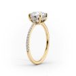 The Pave Maia Set With A 3 Carat Marquise Moissanite For Sale