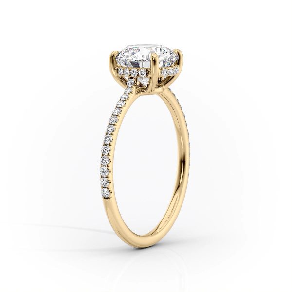 The Pave Maia Set With A 3 Carat Marquise Moissanite For Sale