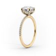 The Pave Crown Kamellie Set With A 4.5 Carat Marquise Moissanite For Discount