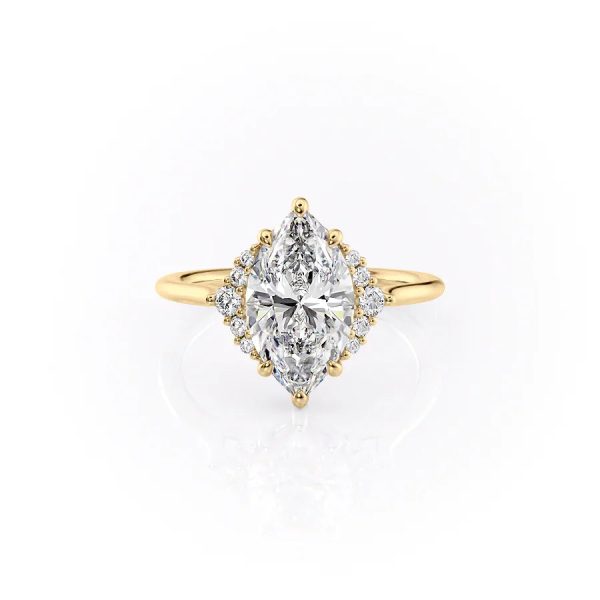 The Victoria Set With A 4.5 Carat Marquise Moissanite Online Hot Sale