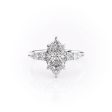 The Abigail Set With A 2.5 Carat Marquise Moissanite Cheap