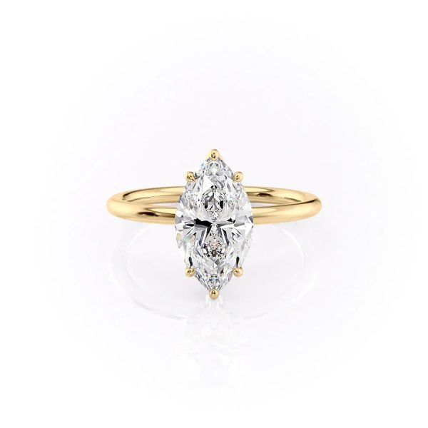 The Lily Set With A 3 Carat Marquise Moissanite Discount