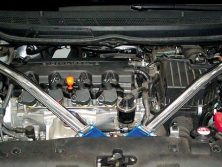 Cusco Strut Bar Honda Civic (2005-2011) Front - Type OS - Aluminum Oval Shape Hot on Sale