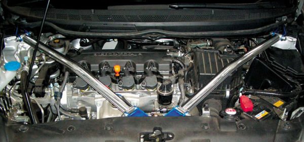 Cusco Strut Bar Honda Civic (2005-2011) Front - Type OS - Aluminum Oval Shape Hot on Sale