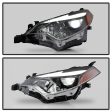 Xtune Headlights Toyota Corolla (14-16) [OE Style - w  LED DRL] Black   Chrome w  Amber Turn Signal Lights Discount