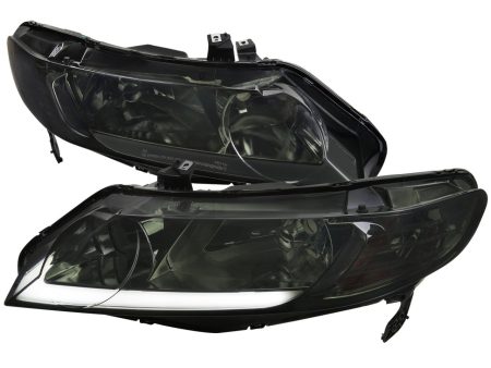 Spec-D Replacement Headlights Honda Civic & Civic Si Sedan (06-11) w  LED Strip Discount