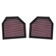 K&N Air Filters BMW M3 F80 S55 (14-19) Performance Replacement - 33-2488 Hot on Sale