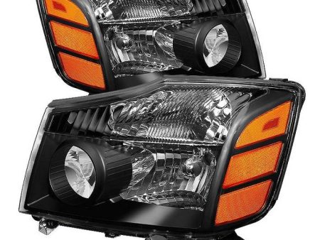 Xtune Crystal Headlights Nissan Armada (04-07) [OE Style] Black   Black Smoked   Smoked For Sale