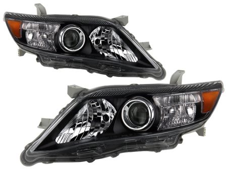 Xtune Projector Headlights Toyota Camry USDM (10-11) [Halogen Only] Black w  Amber Turn Signal Lights Supply