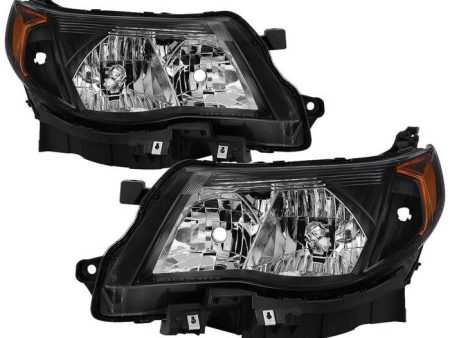 Xtune Headlights Subaru Forester (09-13) [OEM Style - Halogen Only] Black For Cheap