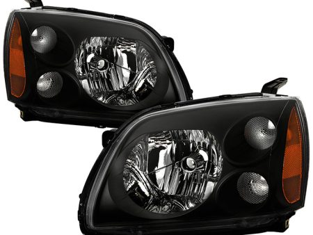 Xtune Crystal Headlights Mitsubishi Galant (04-08) Black w  Amber Turn Signal Lights For Discount